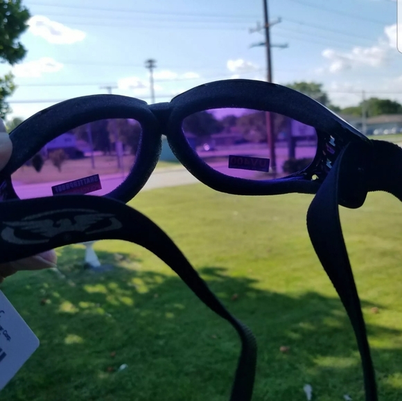 Men Purple Motorcycle Goggles Mini Bike Ride Trike - Picture 8 of 11